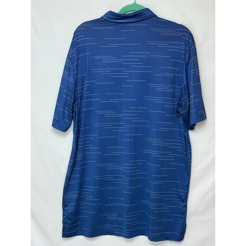 Levelwear Men's Large Blue Golf Polo Shirt 3 Button Short Sleeve Athletic Casual - Picture 2 of 8